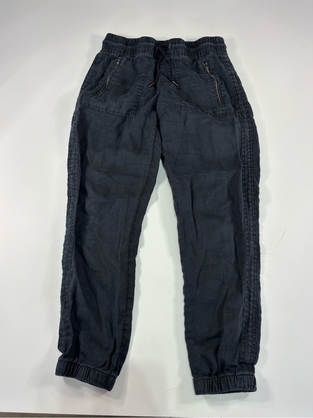 Athleta Linen Cabo Jogger Pant Black Size 2